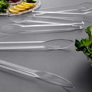 3 pcs 12" Clear Plastic Serving Tongs - Disposable Tableware DSP_SERV_001_12_CLR