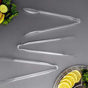 3 pcs 12" Clear Plastic Serving Tongs - Disposable Tableware DSP_SERV_001_12_CLR
