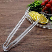 3 pcs 12" Clear Plastic Serving Tongs - Disposable Tableware DSP_SERV_001_12_CLR
