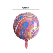 3 pcs 13" wide 4D Orbz Round Mylar Foil Balloons