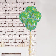 3 pcs 13" wide 4D Orbz Round Mylar Foil Balloons