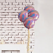 3 pcs 13" wide 4D Orbz Round Mylar Foil Balloons