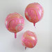3 pcs 13" wide 4D Orbz Round Mylar Foil Balloons BLOON_FOL0018_12_MPINK