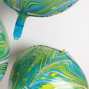 3 pcs 13" wide 4D Orbz Round Mylar Foil Balloons - Marble Purple