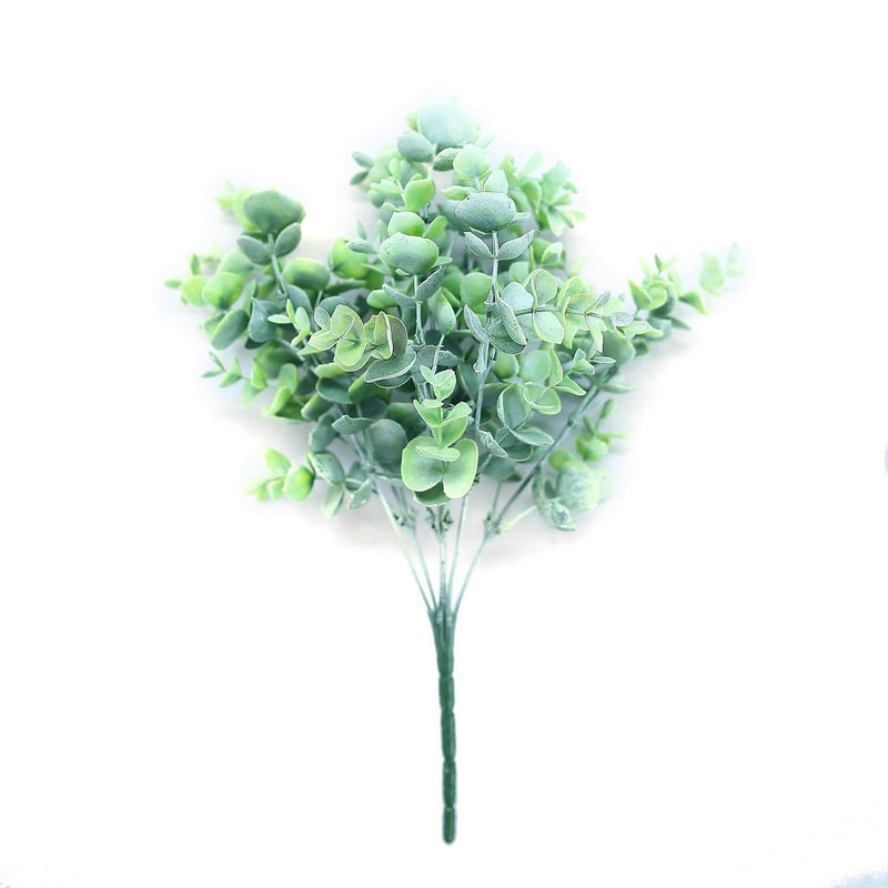 3 pcs 14" tall Eucalyptus Artificial Greenery Bushes - Frosted Green ARTI_GRN03_01