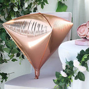 3 pcs 16" tall 4D Diamond Mylar Foil Balloons