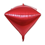3 pcs 16" tall 4D Diamond Mylar Foil Balloons BLOON_FOL0004_16_RED