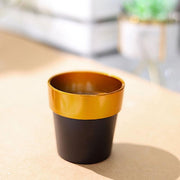 3 pcs 3" tall Metallic Round Plastic Flower Plant Pots