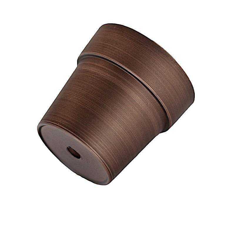 3 pcs 3" tall Metallic Round Plastic Flower Plant Pots