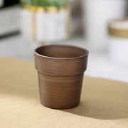 3 pcs 3" tall Metallic Round Plastic Flower Plant Pots