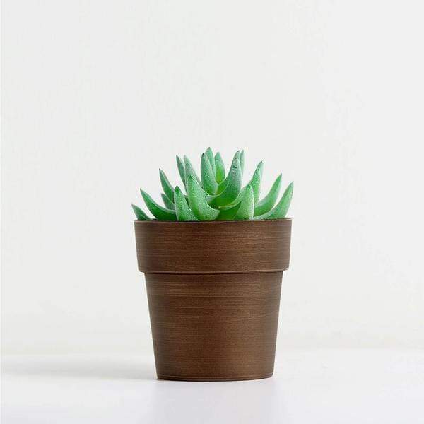 3 pcs 3" tall Metallic Round Plastic Flower Plant Pots