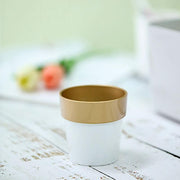 3 pcs 3" tall Metallic Round Plastic Flower Plant Pots