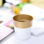 3 pcs 3" tall Metallic Round Plastic Flower Plant Pots