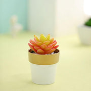 3 pcs 3" tall Metallic Round Plastic Flower Plant Pots