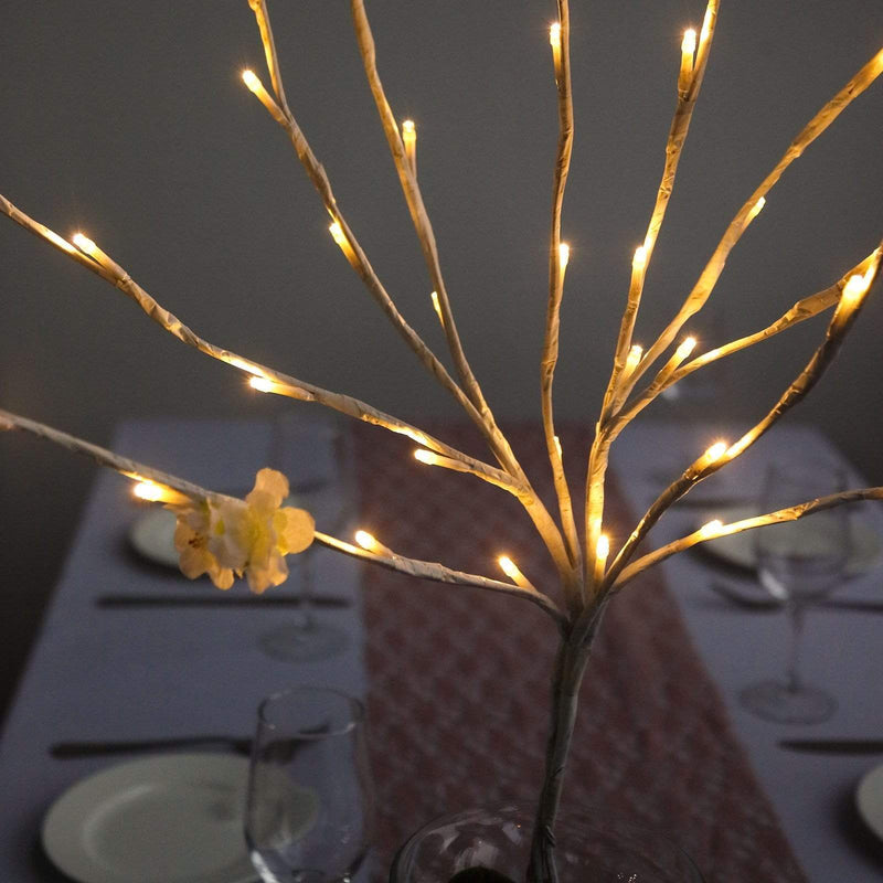3 pcs 31" tall Branches with 60 LED Lights - White LED_BRCH02_WHT