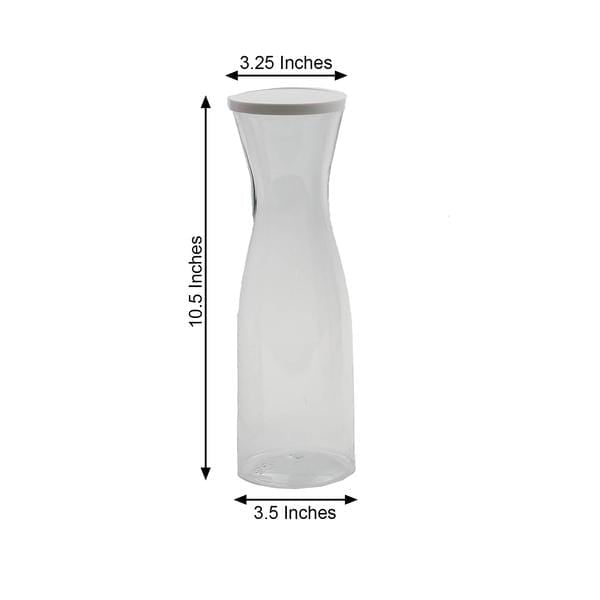 Plastic Juice Carafe with Lids (Set of) 3oz Carafes for Mimosa Bar