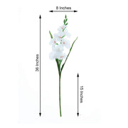 3 pcs 36" Silk Gladiolus Artificial Flower Spray Stems
