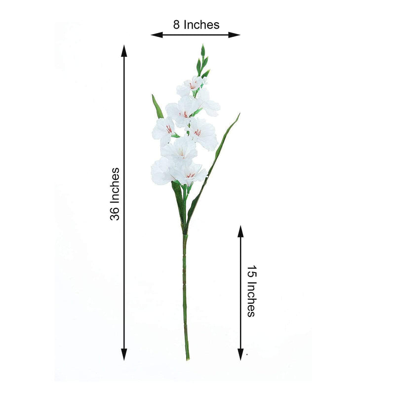3 pcs 36" Silk Gladiolus Artificial Flower Spray Stems