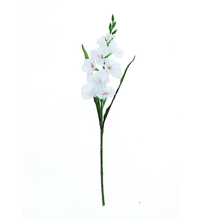 3 pcs 36" Silk Gladiolus Artificial Flower Spray Stems ARTI_TROP_001_WHT