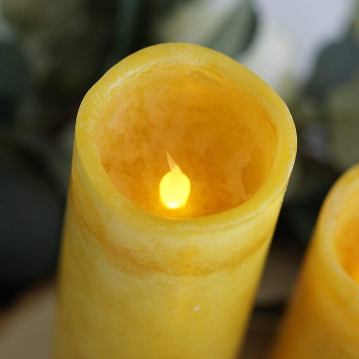 3 pcs 4" 6" 8" tall LED Pillar Candles Lights with Remote Control