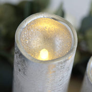 3 pcs 4" 6" 8" tall LED Pillar Candles Lights with Remote Control - Metallic Gold
