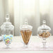3 pcs 9" 10" 11" tall Glass Apothecary Jars Containers with Lids - Clear GLAS_JAR07_CLR