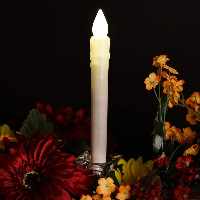 3 pcs 9" tall LED Flameless Taper Candles Lights - Warm White LED_CAND_TP03_WHT