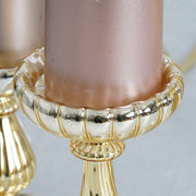 3 pcs Mercury Glass Pillar Candle Holders Wedding Centerpieces