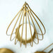 3 pcs Metal Candle Holders Half Lanterns Wedding Centerpieces - Gold IRON_BASK01_GOLD