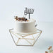 3 pcs Metal with Glass Geometric Cake Stands