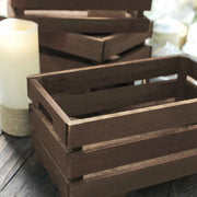 3 pcs Natural Wooden Crate Boxes Planter Holders