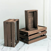 3 pcs Natural Wooden Crate Boxes Planter Holders