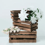 3 pcs Natural Wooden Crate Boxes Planter Holders