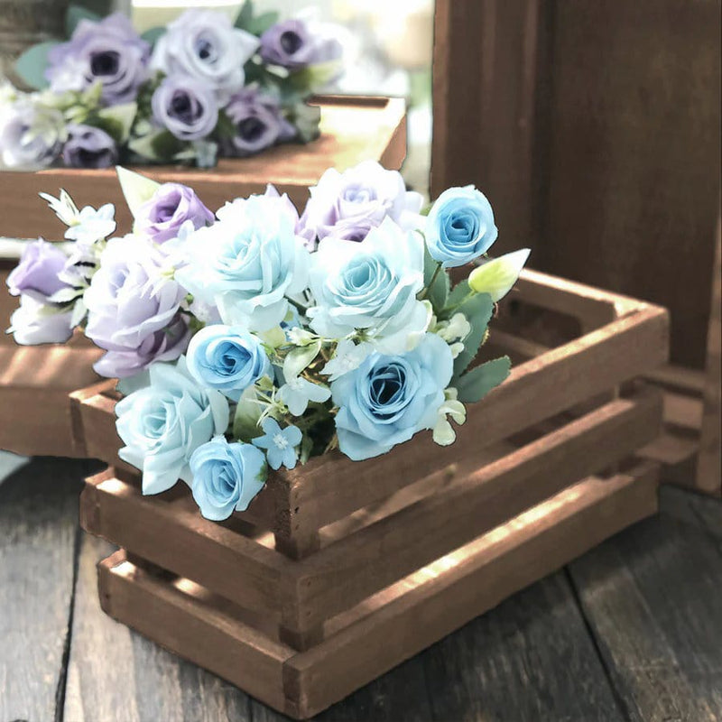 3 pcs Natural Wooden Crate Boxes Planter Holders