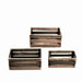 3 pcs Natural Wooden Crate Boxes Planter Holders