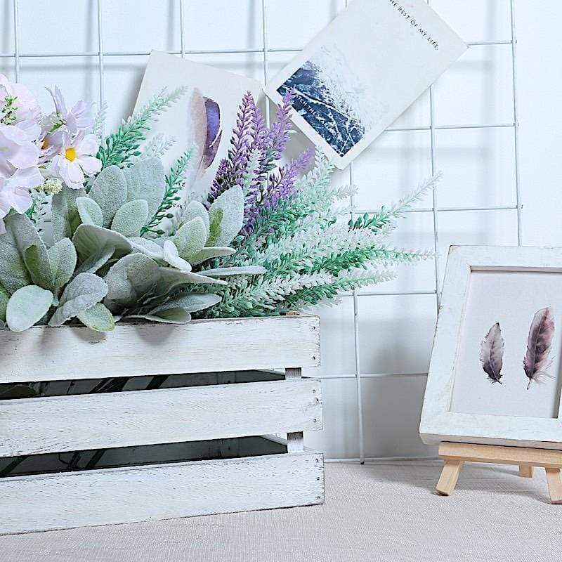 3 pcs Natural Wooden Crate Boxes Planter Holders - White WOD_PLNT03_SET_WHT