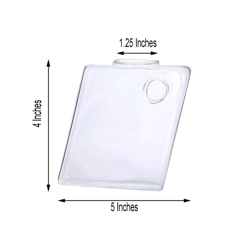 3 pcs Rhombus Glass Wall Terrariums Vases - Clear GLAS_VASE003_DIA_CLR