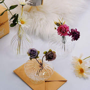 3 pcs Round Ribbed Glass Flower Vases Centerpieces - Clear VASE_RND_001_SET_CLR