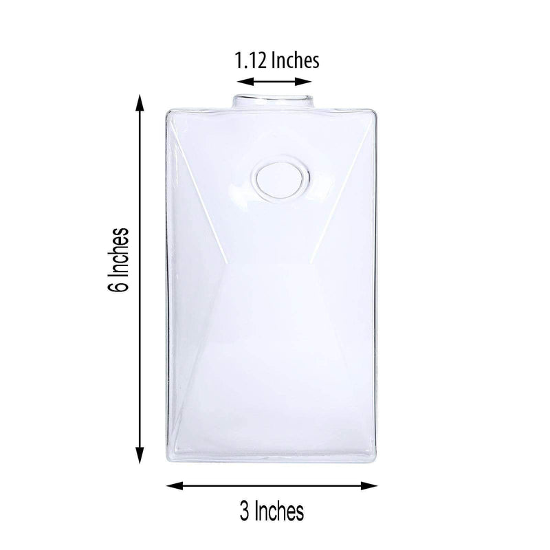 3 pcs Trapezoid Glass Wall Terrariums Vases - Clear GLAS_VASE003_TPZ_CLR