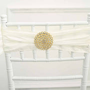 3" Rhinestone Metal Flower Buckle Chair Decorations