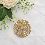 3" Rhinestone Metal Flower Buckle Chair Decorations