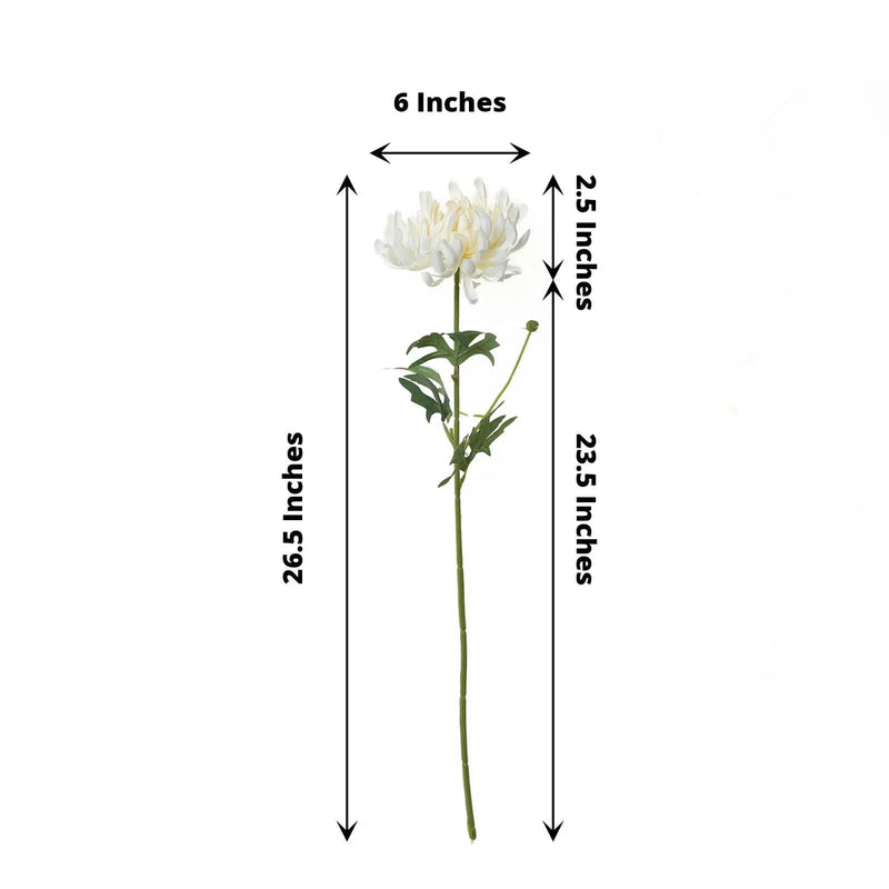 3 Stems 27" Silk Artificial Chrysanthemum Flowers