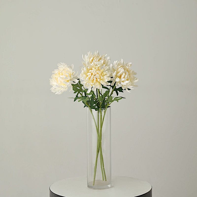 3 Stems 27" Silk Artificial Chrysanthemum Flowers