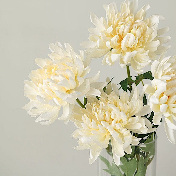 3 Stems 27" Silk Artificial Chrysanthemum Flowers