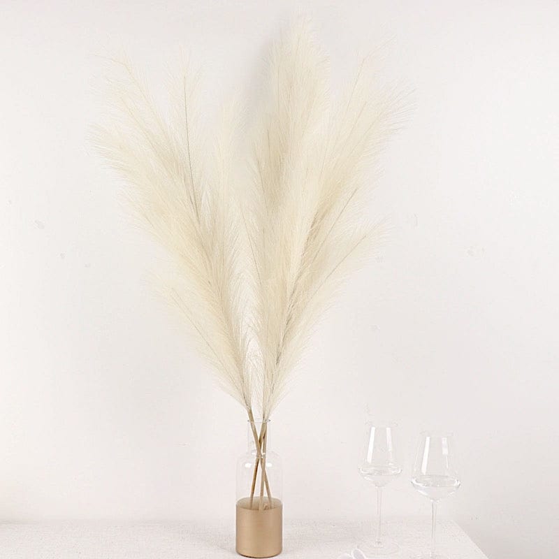 3 Stems 44" Artificial Pampas Grass Faux Plant Sprays