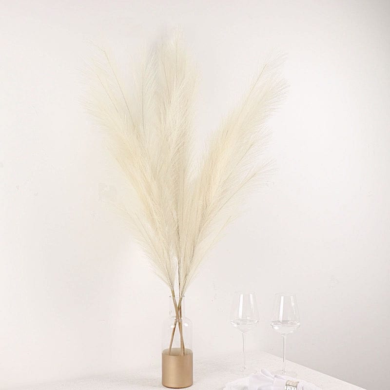 3 Stems 44" Artificial Pampas Grass Faux Plant Sprays