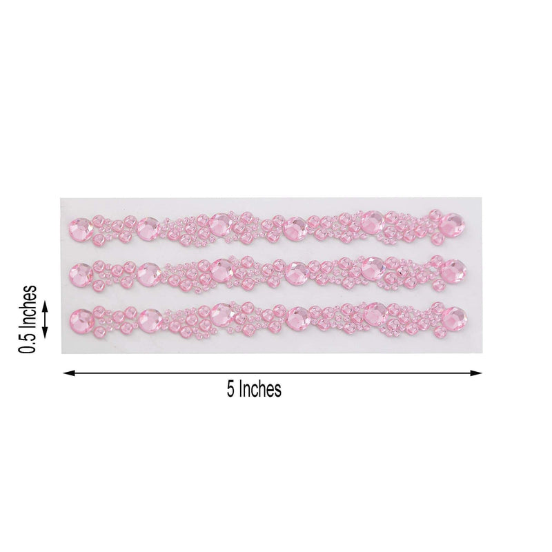 3 strips Stick on Diamond Stickers Self-Adhesive Gems