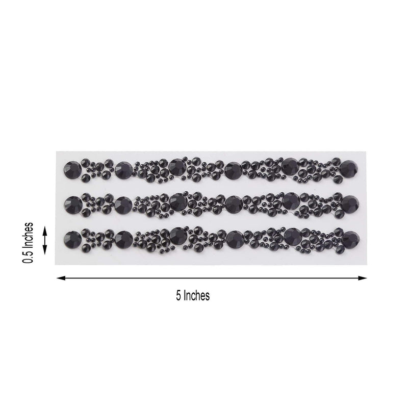 3 strips Stick on Diamond Stickers Self-Adhesive Gems