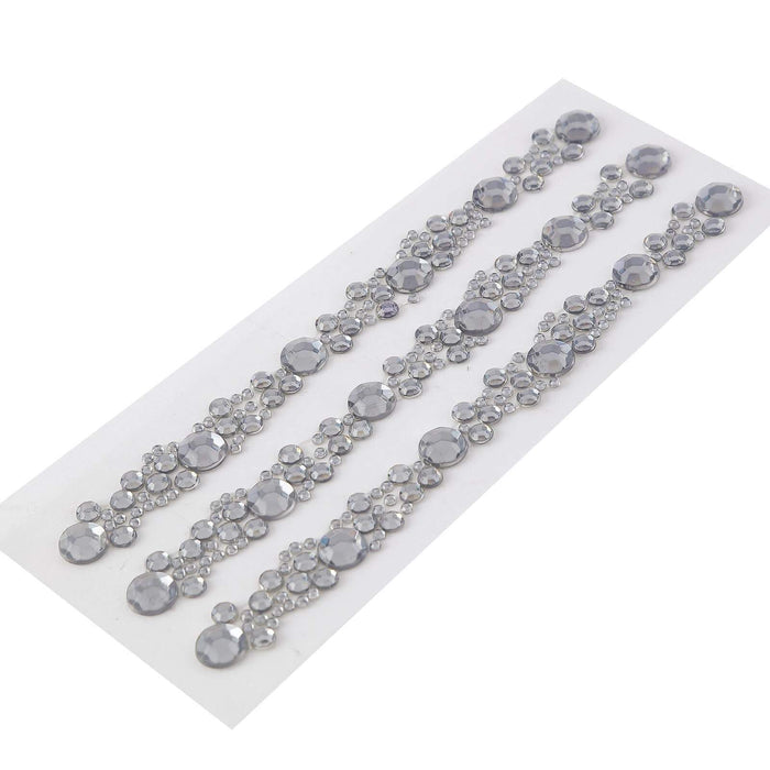 3 strips Stick on Diamond Stickers Self-Adhesive Gems DIA_RST04_044