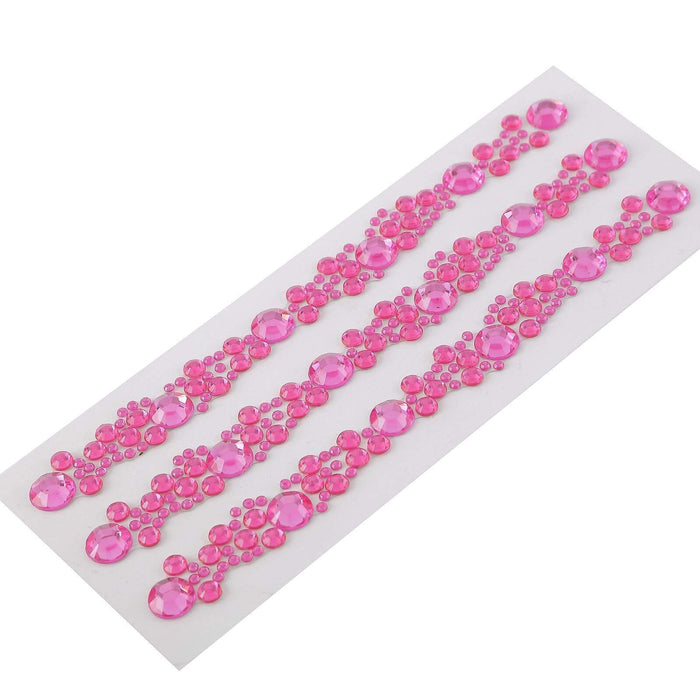 3 strips Stick on Diamond Stickers Self-Adhesive Gems DIA_RST04_083